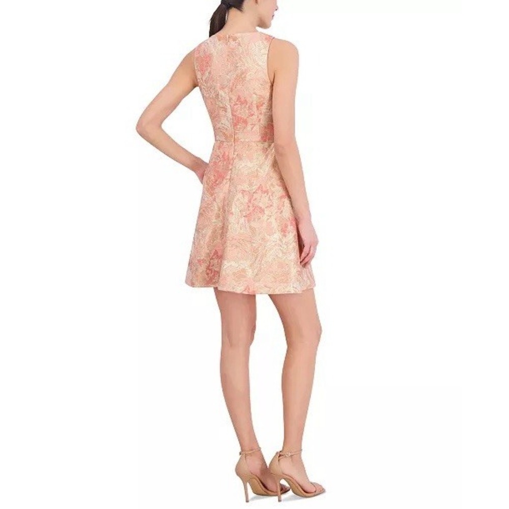 Vince Camuto Women's Jacquard Fit & Flare Halter Dress Size 14